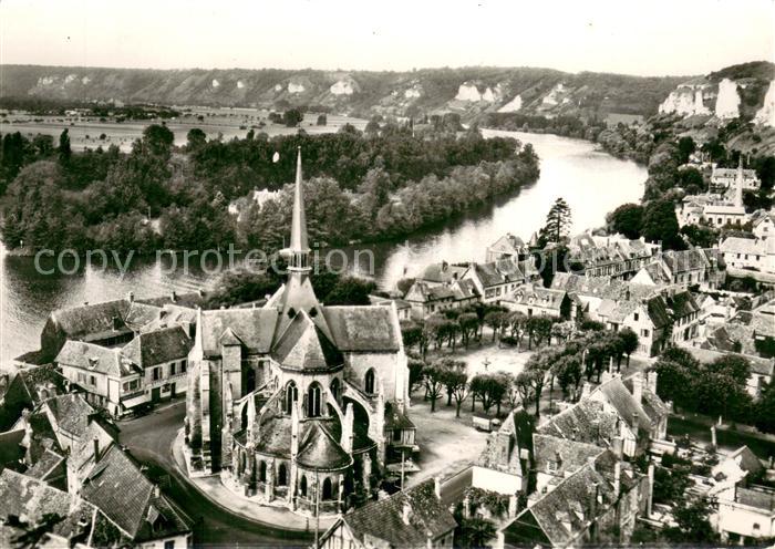 Le Petit Andely Fliegeraufnahme Eglise St. Sauveur