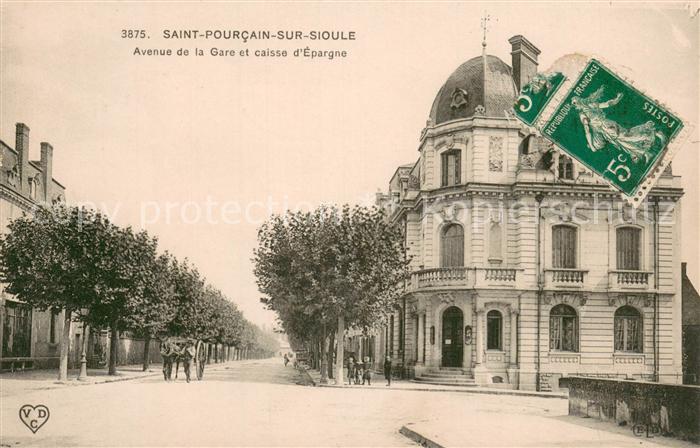 Saint-Pourcain-sur-Sioule Avenue de la Gare et caisse d Epargne