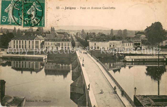Joigny 89 Yonne Pont et Avenue Gambetta