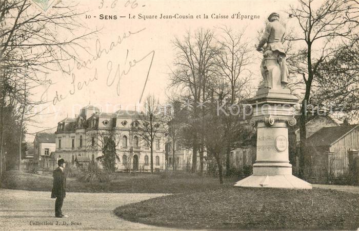 Sens 89 Le Square Jean Cousin et la Caisse d Epargne