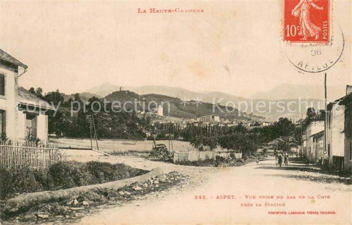 Aspet 31 Vue prise du bas de la Core pres la Station