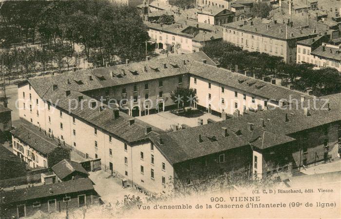Vienne 38 Isere Vue d’ensemble de la Caserne d infanterie