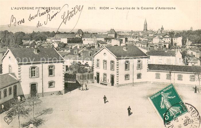 Riom Puy-de-Dome Vue prise de la Caserne d Anterroche