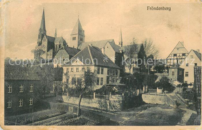 Froendenberg Ruhr Ortsansicht mit Kirche