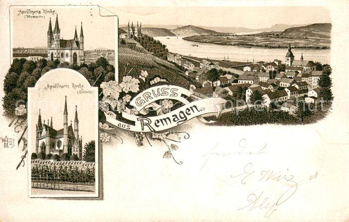 REMAGEN Rheinland-Pfalz Apollinaris Kirche Panorama
