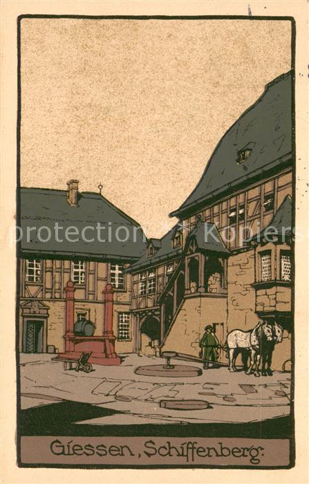 Giessen  Lahn Schiffenberg Steindruck