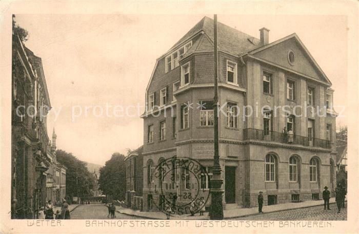 Wetter Ruhr Bahnhofstrasse mit Westdeutschem Bankverein