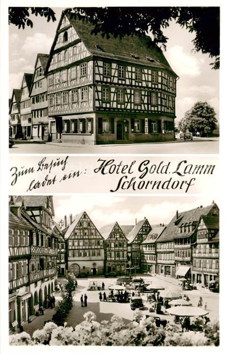 Schorndorf Wuerttemberg Hotel Gold Lamm Marktplatz