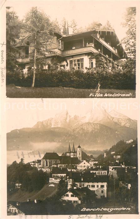 BERCHTESGADEN Bayern Villa Waldrast Ortsansicht
