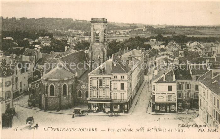 La Ferte-sous-Jouarre 77 Vue generale prise de Hotel de Ville