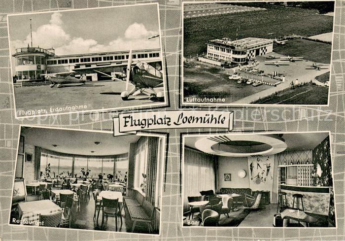 Marl Westfalen Flugplatz Loemuehle Fliegeraufnahme Restaurant Bar