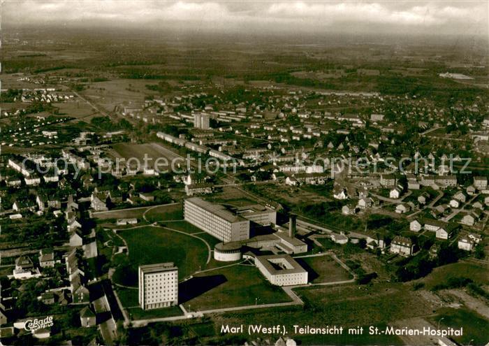 Marl Westfalen Fliegeraufnahme mit St Marien Hospital