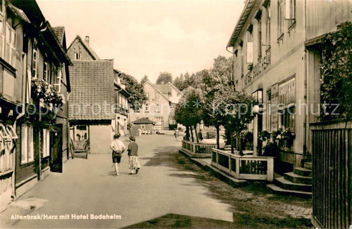 Altenbrak Harz Ortspartie mit Hotel Bodeheim