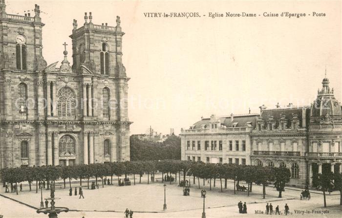 Vitry-le-Francois Eglise Notre Dame Caisse d’Epargne Poste