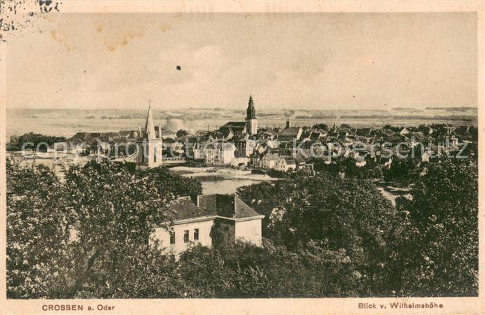 Crossen Oder Krosno Odrzanskie Blick von Wilhelmshoehe