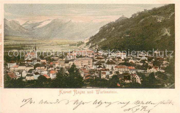 Ragaz Bad Panorama mit Wartenstein