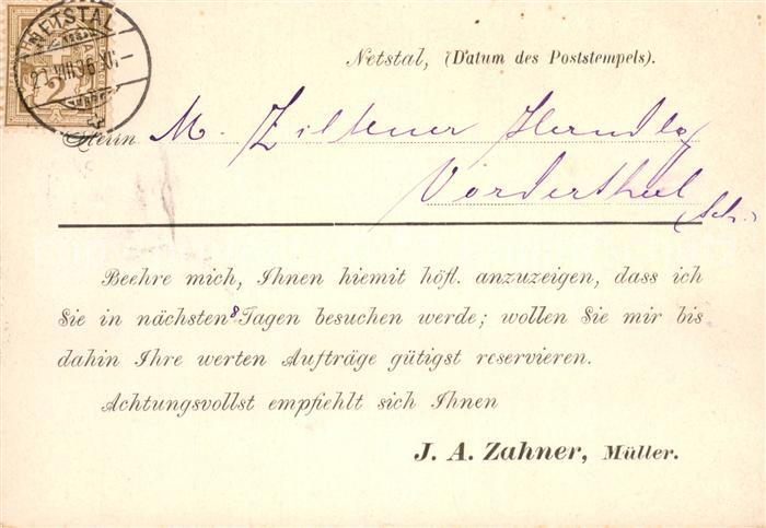 Netstal Besuchsanzeige der Fa Zahner