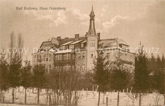 Bad Kudowa Kudowa-Zdroj Niederschlesien Haus Gutenberg