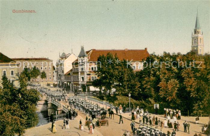 Gumbinnen Goesev Gussew Oblast Kaliningrad Ortspartie Parade