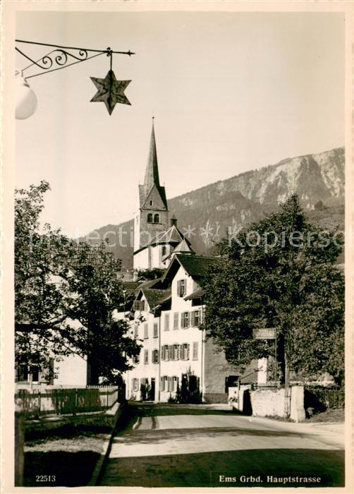 Ems Domat GR Hauptstrasse Kirche