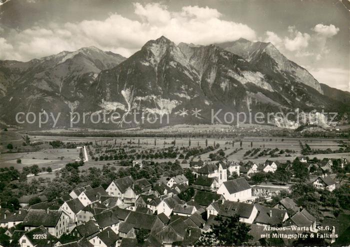 Wartau Fliegeraufnahme mit Mittagsspitze