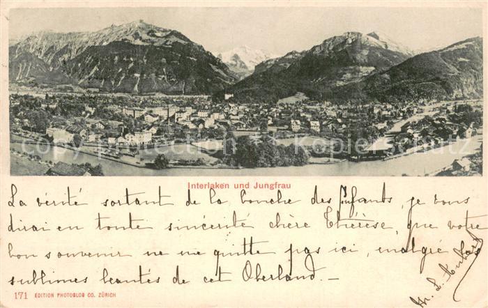 Interlaken BE Panorama mit Jungfrau