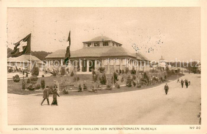 Bern BE Schweizerische Landesausstellung Bern 1914 Wehrpavillon Pavillon der Int