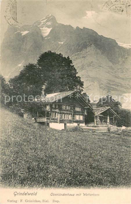 Grindelwald Oberlaenderhaus mit Wetterhorn