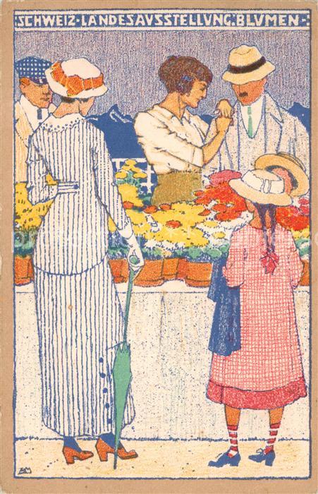 Bern BE Schweizerische Landesausstellung Bern 1914 Blumen