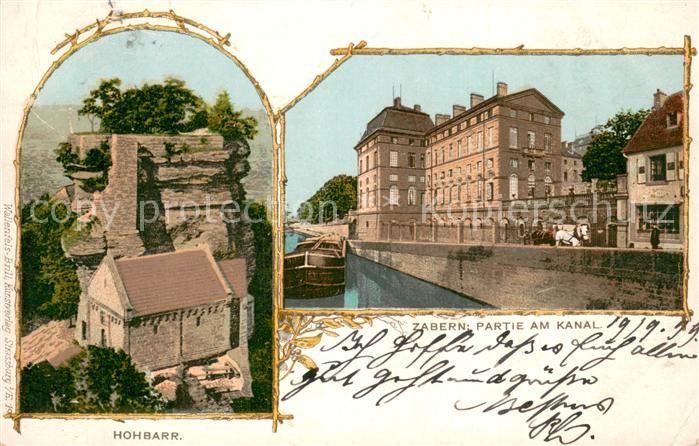 Zabern Saverne Partie am Kanal mit Hohbarr