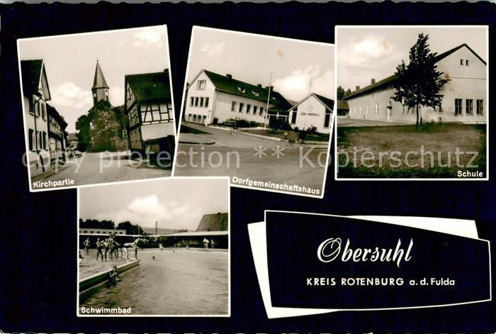 Obersuhl Kirche Dorfgemeinschaftshaus Schule Schwimmbad