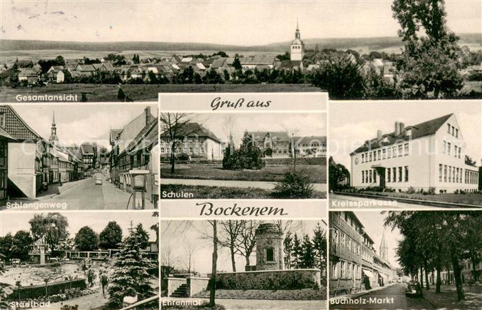 Bockenem Panorama Schlangenweg Stadtbad Schulen Ehrenmal Kreissparkasse Buchholz