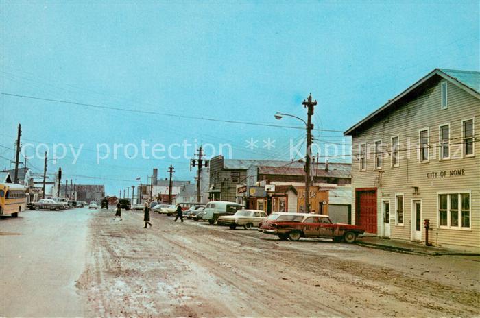 Nome Alaska Main Street with City Hall