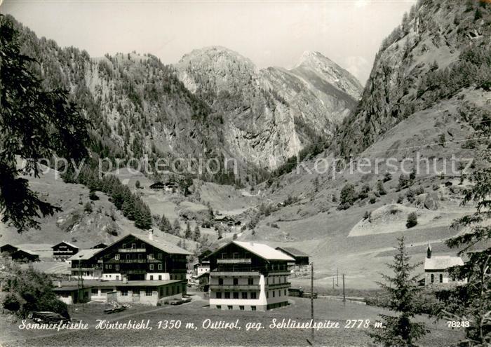 Hinterbichl Praegraten Ortsansicht mit Schluesselspitze
