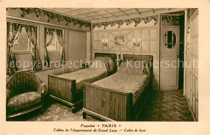 Dampfer Oceanliner PARIS Cabin de lux