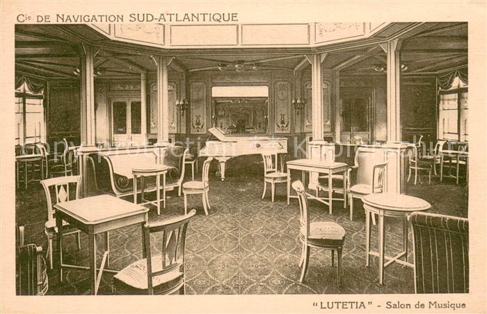 Dampfer Oceanliner LUTETIA Salon de Musique