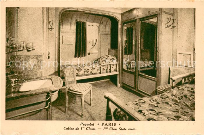 Dampfer Oceanliner PARIS State room