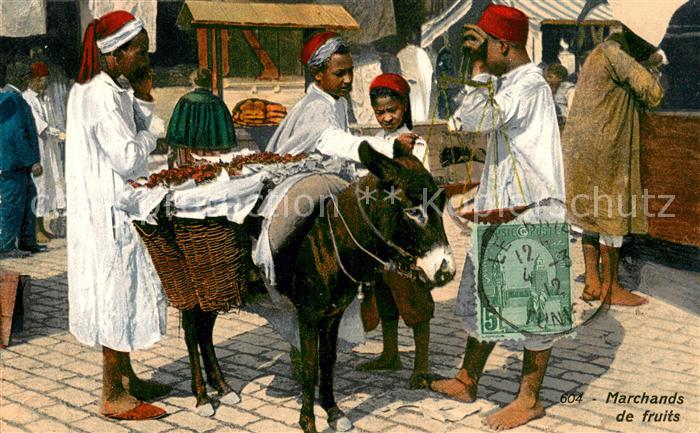 Esel Tiere Marchands de fruits