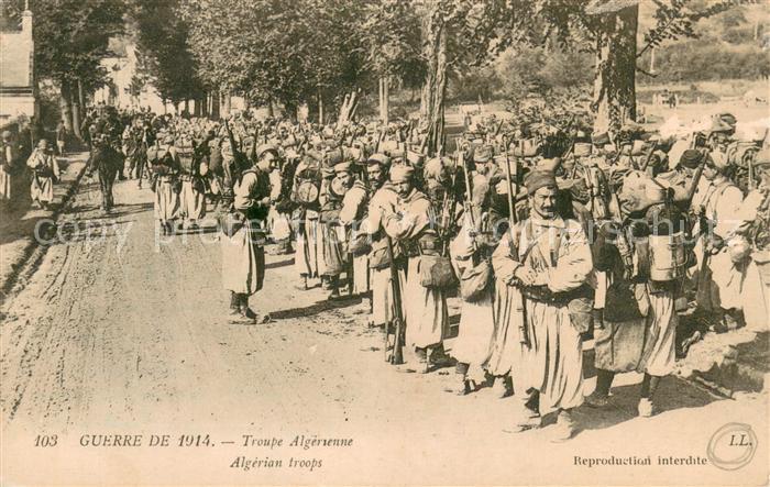 Militaria Soldatenleben LL.103 Guerre de 1914 Troupe Algerienne
