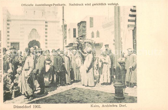 Ausstellung Duesseldorf 1902 Kairo Arabischer Dorf