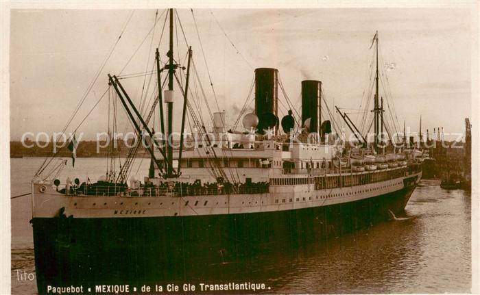 Dampfer Oceanliner Titl MEXIQUE
