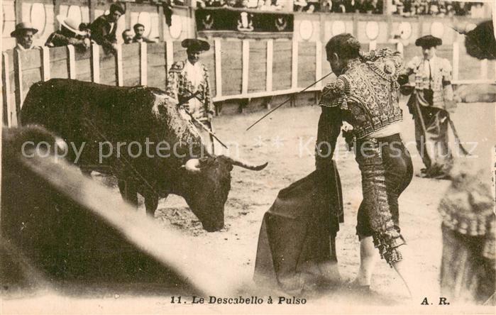 Stierkampf Corrida de Torros A.R.11 Le Descabello a Pulso