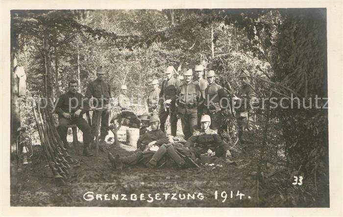 Militaria Schweiz Grenzbesetzung 1914