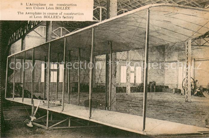 Doppeldecker Double-Decker Biplano Aviatik-- L´Aeroplane en construction anx Usi
