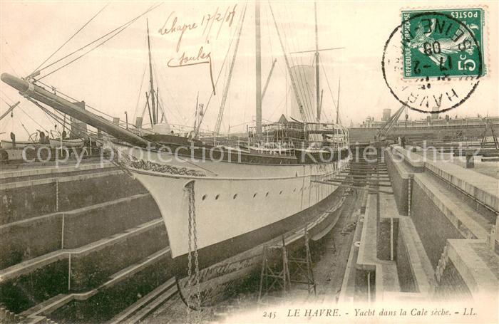 Segelschiffe LL Nr.245 LE HAVRE Yacht dacht la Cale seebe