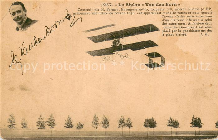 Doppeldecker Double-Decker Biplano Aviatik-- J.Hanser 1257 Le Biplan Van den Bov