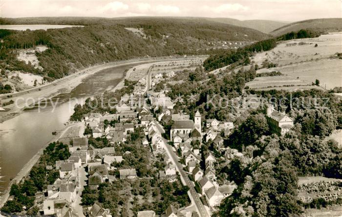 Herstelle Weser Fliegeraufnahme