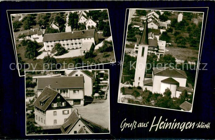 Heiningen  Goeppingen BW Schule Kirche Spargeschaeft Plauser