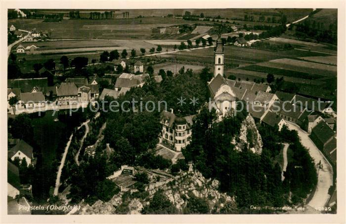 Pleystein Fliegeraufnahme mit Kirche