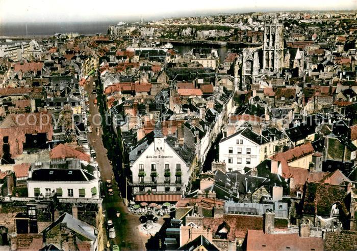 Dieppe 76 Place du Puits Sale et grande Rue Vue aerienne